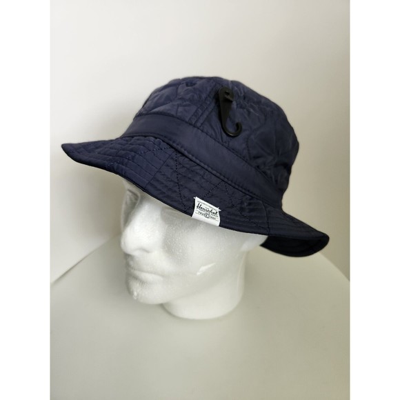 HERSCHEL SUPPLY COMPANY Navy Blue Quilted Nylon Bucket Hat (Kids L/XL) - Picture 1 of 5